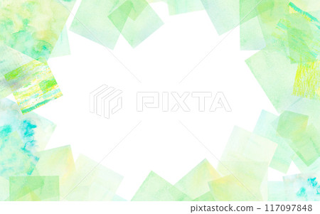 Refreshing background material with green square patterns Refreshing background material with green square patterns 117097848
