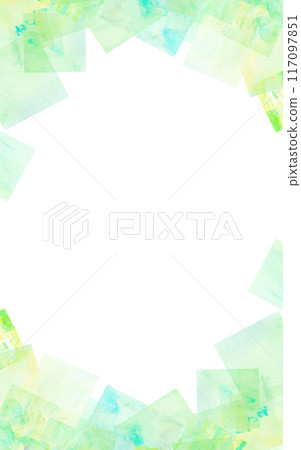 新鮮綠色方形圖案背景素材 117097851