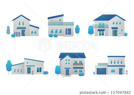 獨棟住宅住宅插圖集 獨棟住宅住宅插圖集 117097882