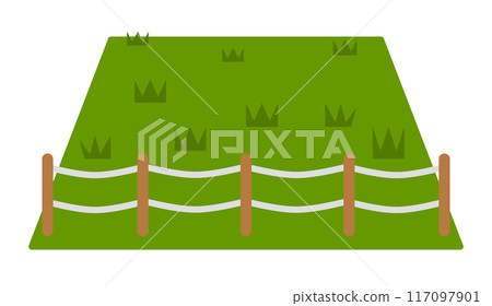 Illustration of land that is a problem for inheritance due to fixed assets 117097901