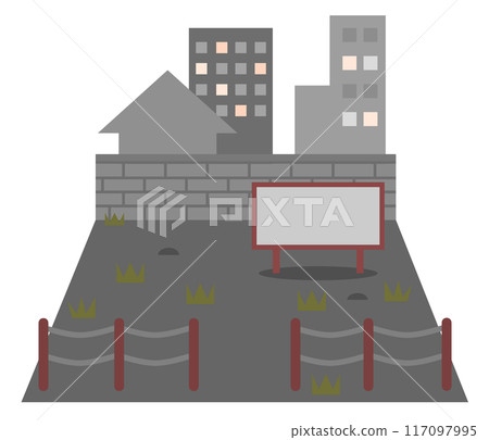 Illustration of vacant private land that is off-limits Illustration of vacant private land that is off-limits 117097995