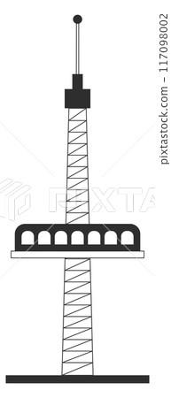 Carnival ride black icon. Amusement park attraction 117098002