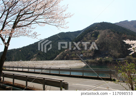 埼玉縣飯能市有馬水壩和名栗湖風景 117098553