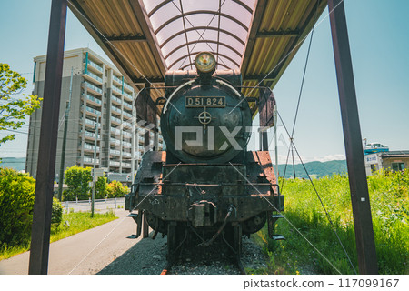 [Steam locomotive] D51 824 [Lake Suwa] 117099167
