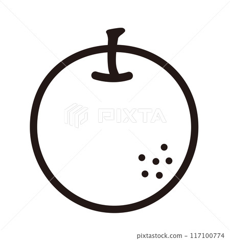 簡單可愛的梨形圖標 117100774