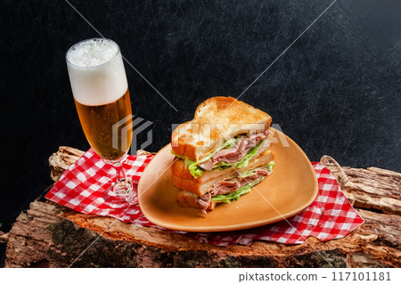 homemade roast beef sandwich 117101181