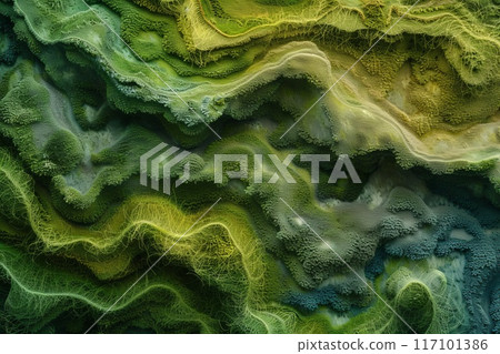 abstract background, abstract organic shapes, in style of organic textures, made of colorful moss 117101386