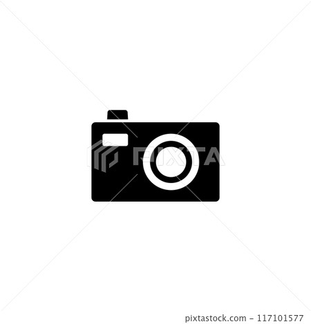 Black camera icon for photography and design 117101577