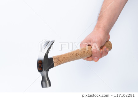 Hitting hammer hand move Hitting hammer hand move 117102291