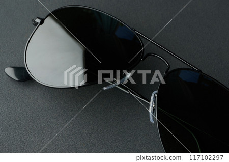 Sunglasses with black metal frame 117102297