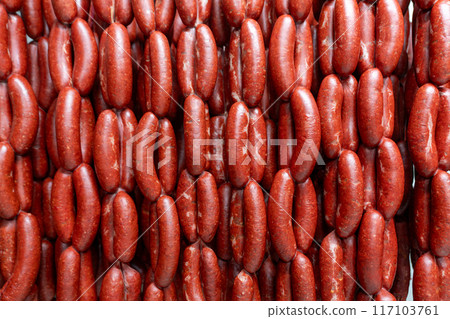 Traditional Turkish Sausage made from meat and spices. 117103761