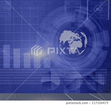 Abstract illustration with charts and graphs 117104473