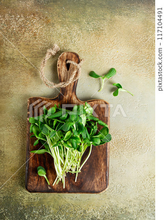 sunflower micrograin, on a wooden chopping board, no people, sunflower micrograin, on a wooden chopping board, no people, 117104491
