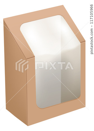 Bakery paper package mockup. Realistic craft box Bakery paper package mockup. Realistic craft box 117105966