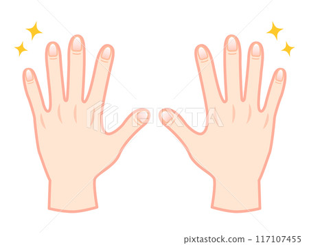 Illustration material of clean and beautiful hands and nails Illustration material of clean and beautiful hands and nails 117107455