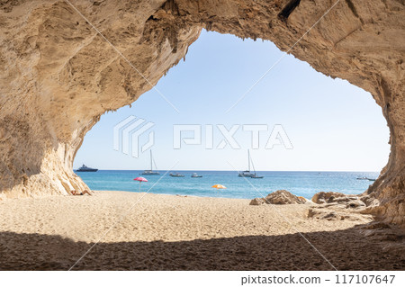 Natural Rock Arch at Cala Luna Beach Natural Rock Arch at Cala Luna Beach 117107647