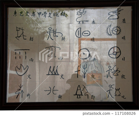 東巴文與甲骨文比較,中國雲南省麗江市 東巴文與甲骨文比較,中國雲南省麗江市 117108026