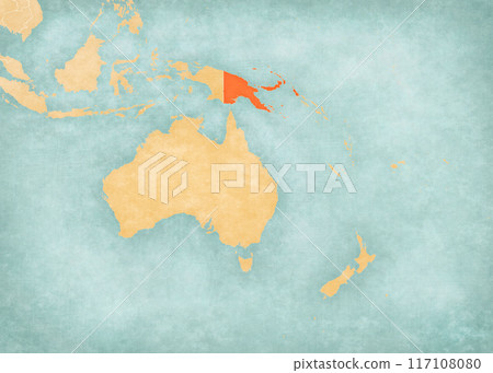 Map of Australasia - Papua New Guinea 117108080