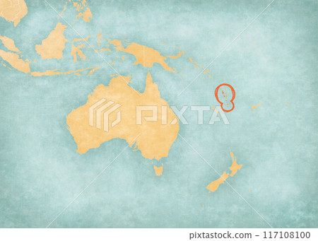 Map of Australasia - Vanuatu 117108100