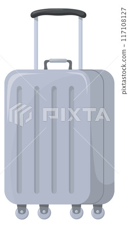 Travel suitcase color icon. Baggage symbol. Trip luggage 117108127