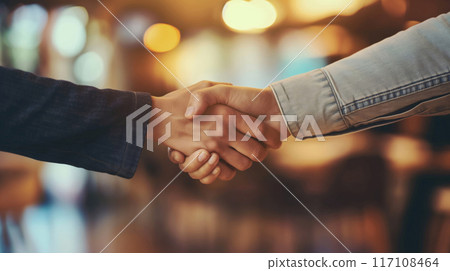 Formal professional handshake agreement for successful business partnership and corporate collaboration Formal professional handshake agreement for successful business partnership and corporate collaboration 117108464