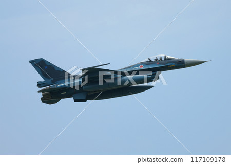 Air Self-Defense Force F-2 fighter jet in flight 117109178