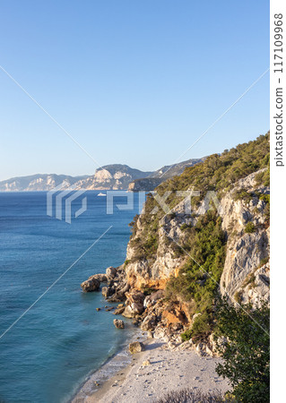Rugged Coastal Cliffs and Turquoise Waters of Sardinia Rugged Coastal Cliffs and Turquoise Waters of Sardinia 117109968