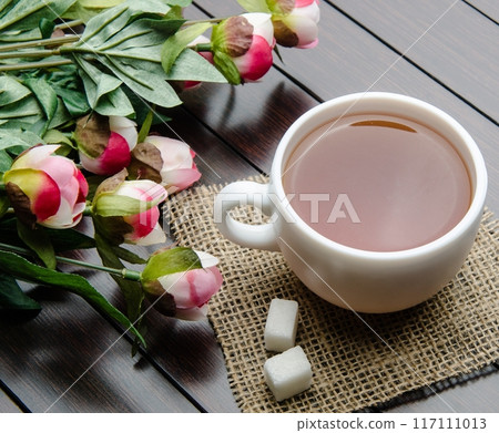 Cup of tea in catering concept Cup of tea in catering concept 117111013