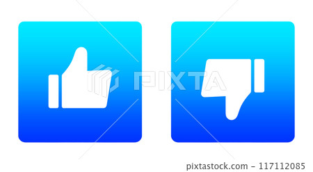 Blue gradation | Good mark and bad mark 117112085