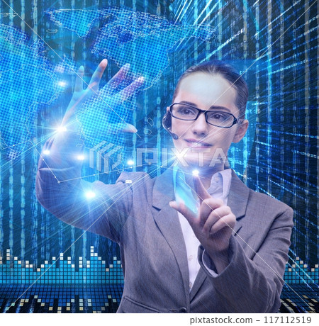Data mining concept with businesswoman 117112519