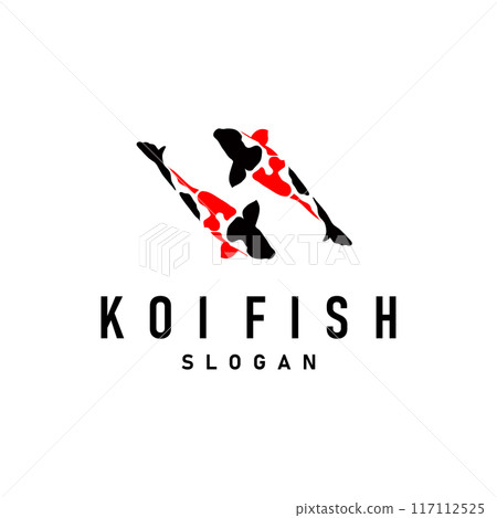 Koi Fish Logo Simple Design Vector Illustration Koi Fish Logo Simple Design Vector Illustration 117112525