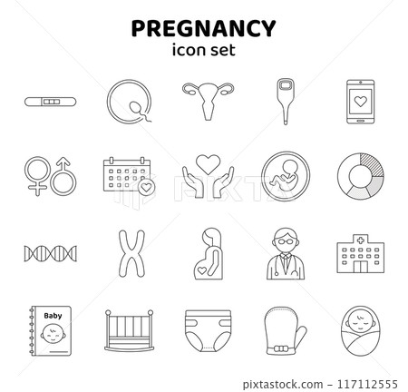 懷孕圖示集 femtech 插圖線子宮醫院孕婦胎兒妊娠受精染色體黑白 懷孕圖示集 femtech 插圖線子宮醫院孕婦胎兒妊娠受精染色體黑白 117112555