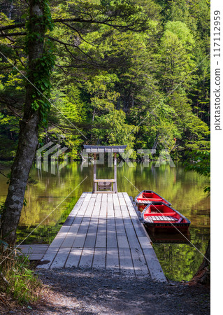 日本最好的山區度假勝地之一,綠樹成蔭的上高地,明神池 日本最好的山區度假勝地之一,綠樹成蔭的上高地,明神池 117112959