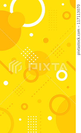 圓圈和虛線。流行和幾何設計。適用於智慧型手機顯示設計的垂直背景材料。 117113070