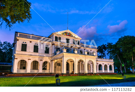 Presidential Palace of Suriname in Historic City of Paramaribo, UNESCO world heritage in South America Presidential Palace of Suriname in Historic City of Paramaribo, UNESCO world heritage in South America 117113282