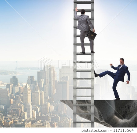 Business unethical competition concept with businessmen 117113564