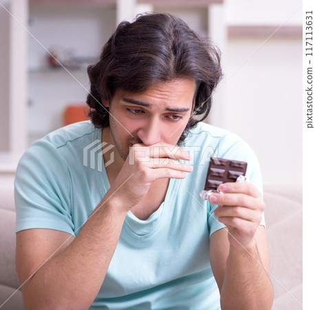 Young man suffering from allergy Young man suffering from allergy 117113631