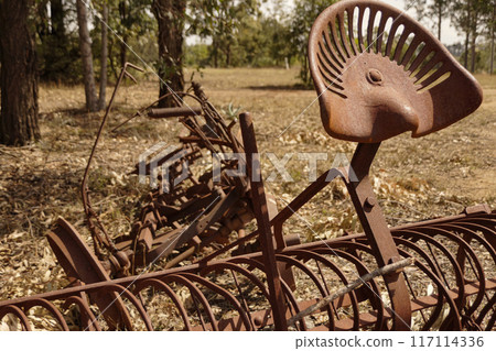 Historic farm equipment found on a farm in the Hunter Region Australia Historic farm equipment found on a farm in the Hunter Region Australia 117114336