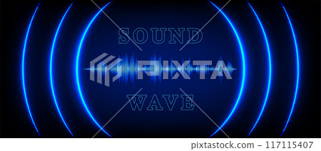 Abstract Sound Wave Blue Digital Frequency wavelength graphic design Vector Illustration 117115407
