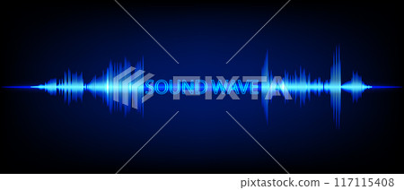 Abstract Sound Wave Blue Digital Frequency wavelength graphic design Vector Illustration 117115408