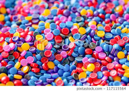 Plastic polymer color pigment granules industrial. Plastic polymer color pigment granules industrial. 117115564