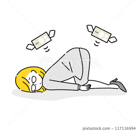 Business woman with no money Business woman with no money 117116994