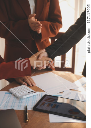 Image business mans handshake. Business partnership meeting successful concept 117117005