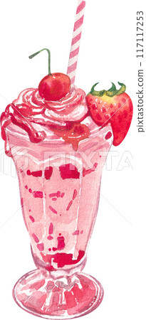 Strawberry dessert with food and drink watercolor png icon Strawberry dessert with food and drink watercolor png icon 117117253