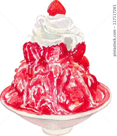 Strawberry dessert with food and drink watercolor png icon Strawberry dessert with food and drink watercolor png icon 117117261