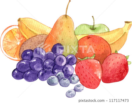 Waffles with fruit fillings.Sweet pastries with cream and fruits.PNG watercolor icon Waffles with fruit fillings.Sweet pastries with cream and fruits.PNG watercolor icon 117117473