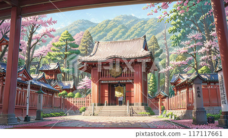 Shinto shrine and torii 117117661