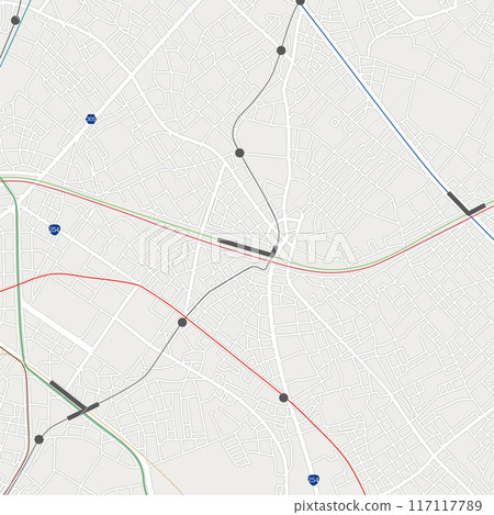1km radius map of Otsuka Station_No text 117117789