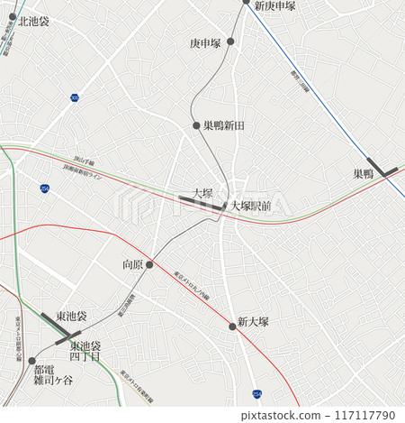 大塚站1公里半徑地圖_附文字 117117790