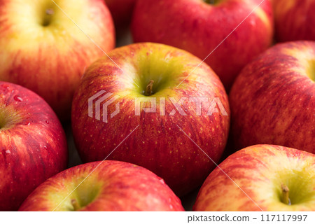 Red apple fruit (Envy apple) texture background 117117997
